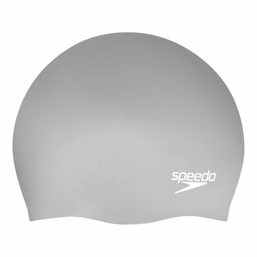 Speedo Adult Long Hair Swim Cap - Grey