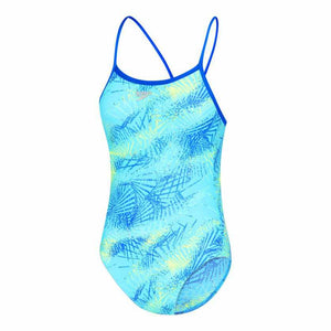 Speedo Junior Girls Thin Strap One Piece - Turquoise