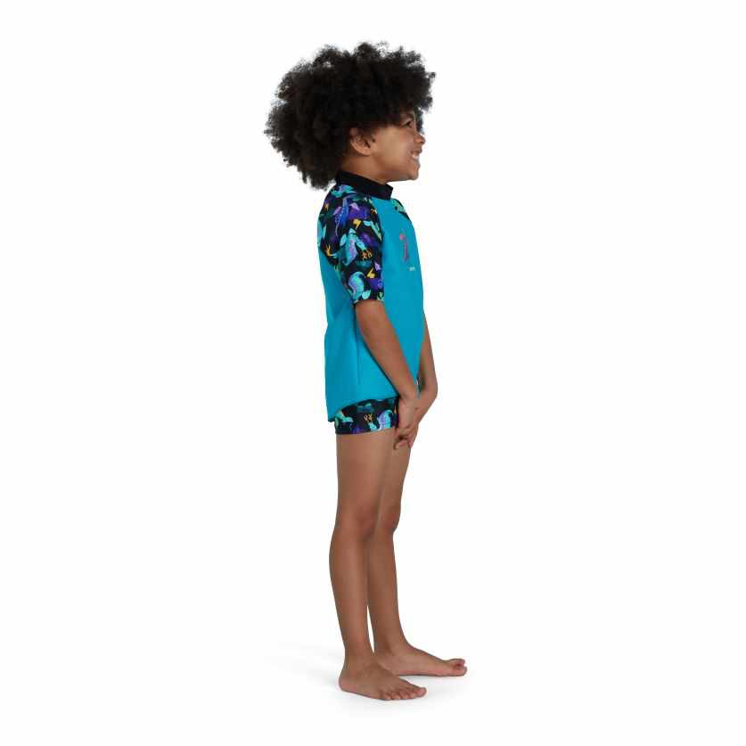 Speedo Toddler Boys Short Sleeve Rash Top Set Dragon