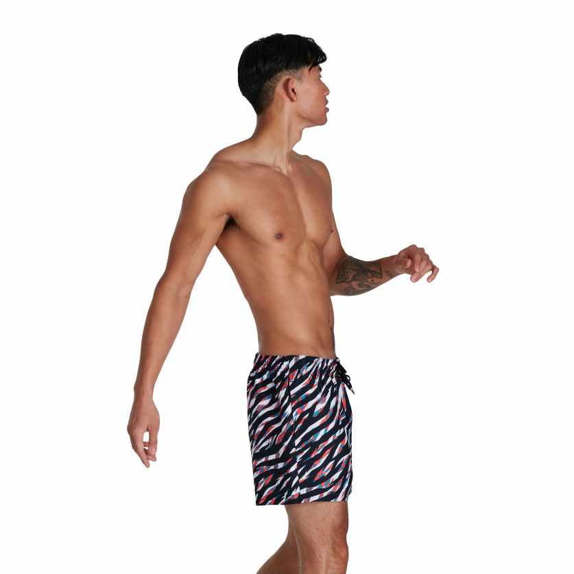Speedo Mens 14 Inch Watershort - Zebra Black