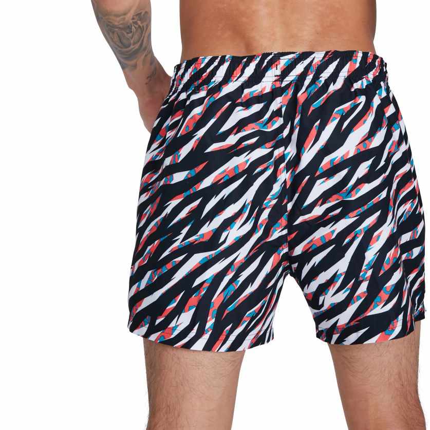 Speedo Mens 14 Inch Watershort - Zebra Black
