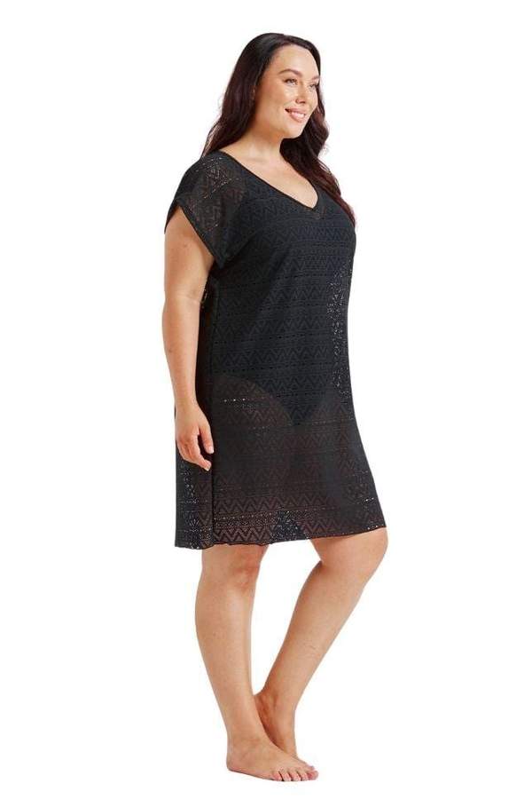 Capriosca Mesh Beach Cover Up - Black