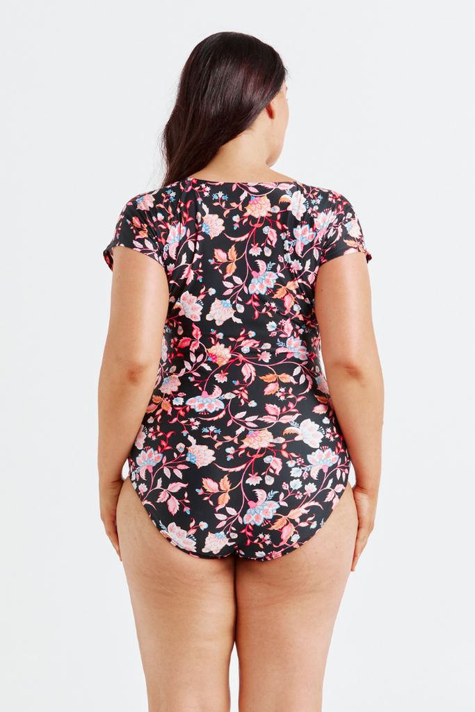 Capriosca Short Sleeve Tie One Piece - Corsica