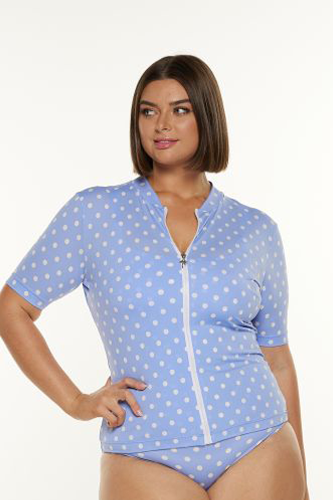 Capriosca Short Sleeve Rash Vest - Vintage Dots