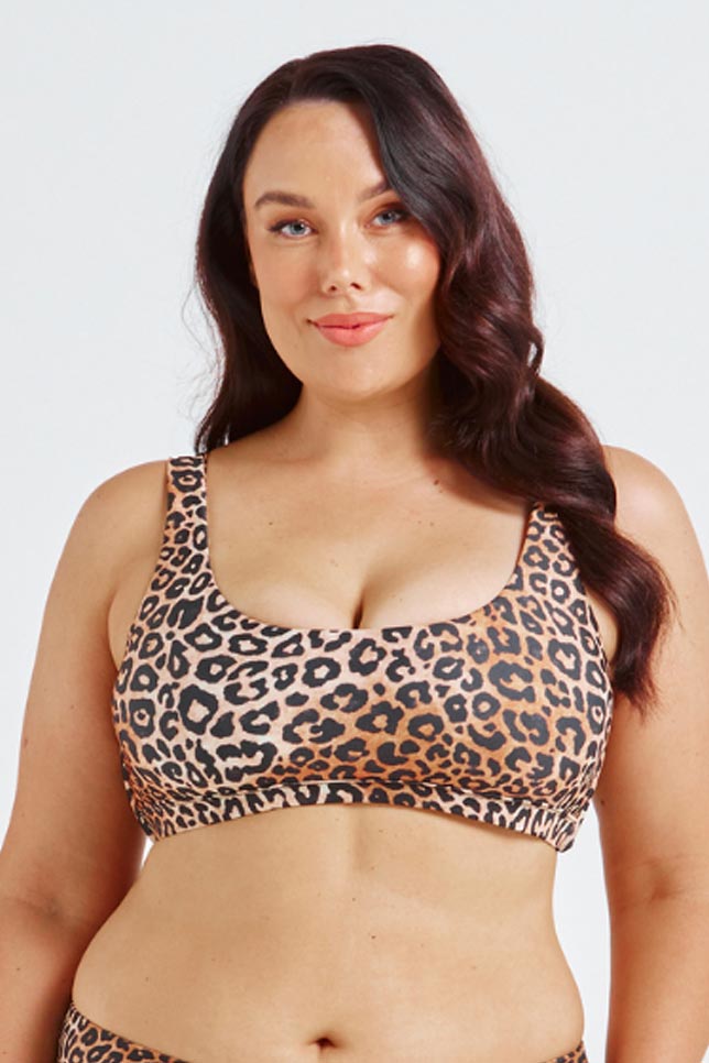 Capriosca Two Way Bikini Top - Leopard