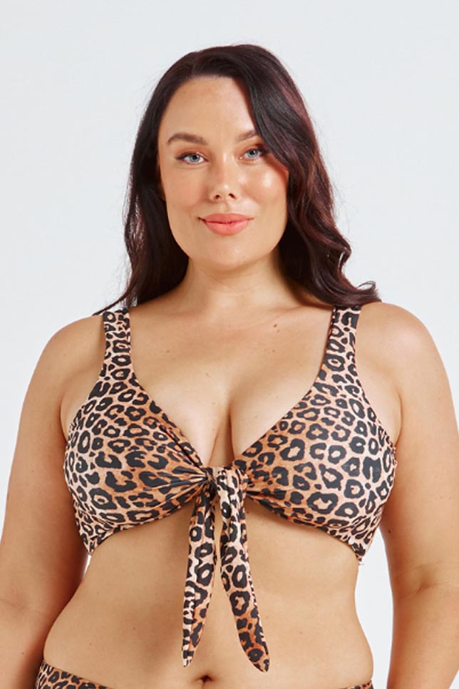 Capriosca Two Way Bikini Top - Leopard