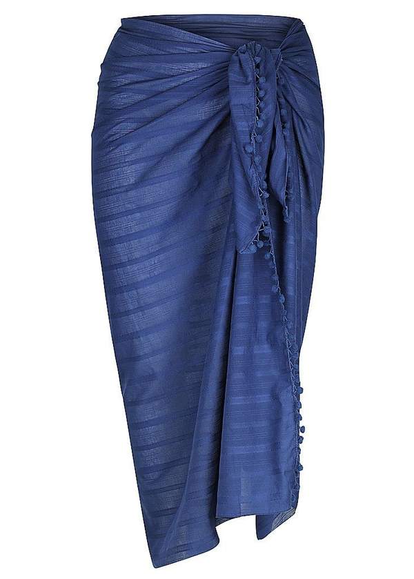 Capriosca Cotton Sarong - Navy