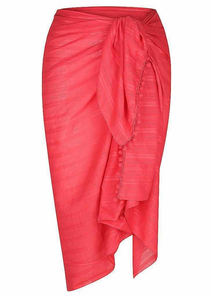 Capriosca Cotton Sarong - Red