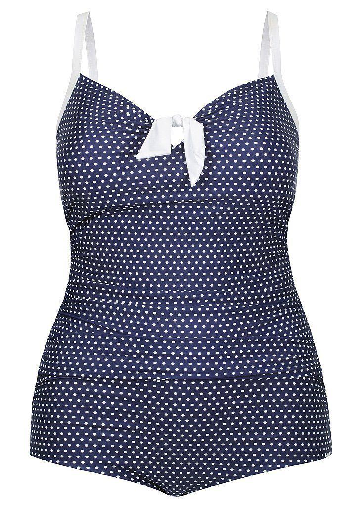 Capriosca Boyleg One Piece - Navy Dots-Splish Splash Swimwear-Splish Splash Swimwear