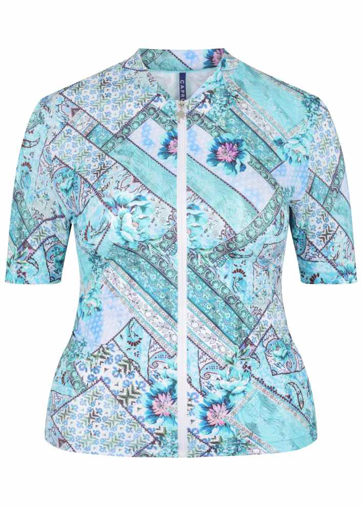 Capriosca Short Sleeve Rash Vest - Whitehaven