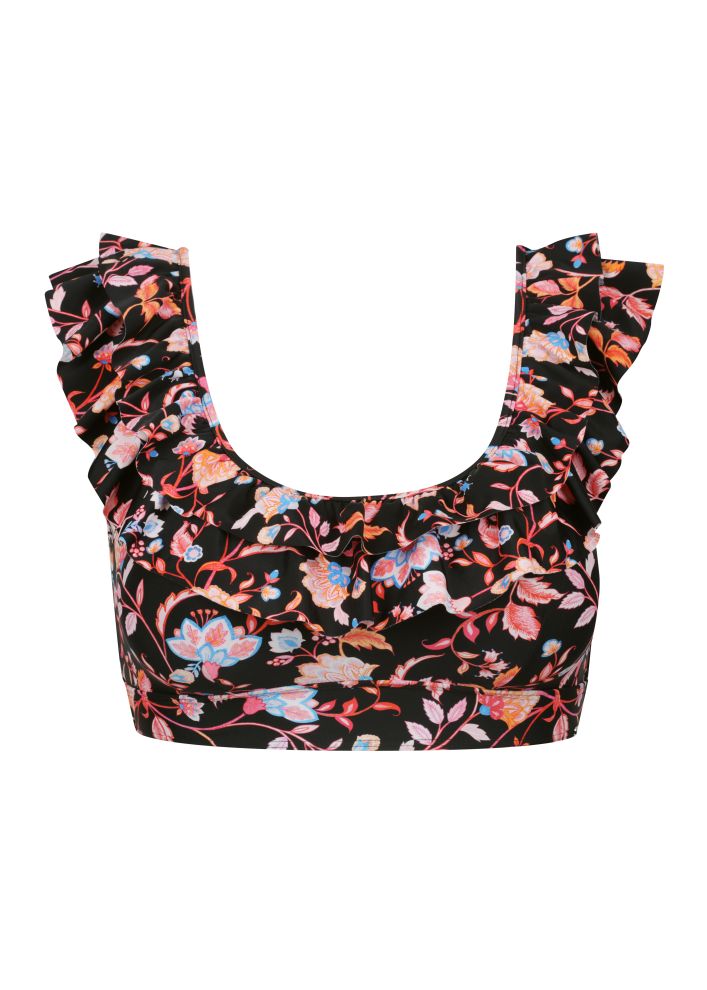 Capriosca Double Frill Bikini Top - Corsica