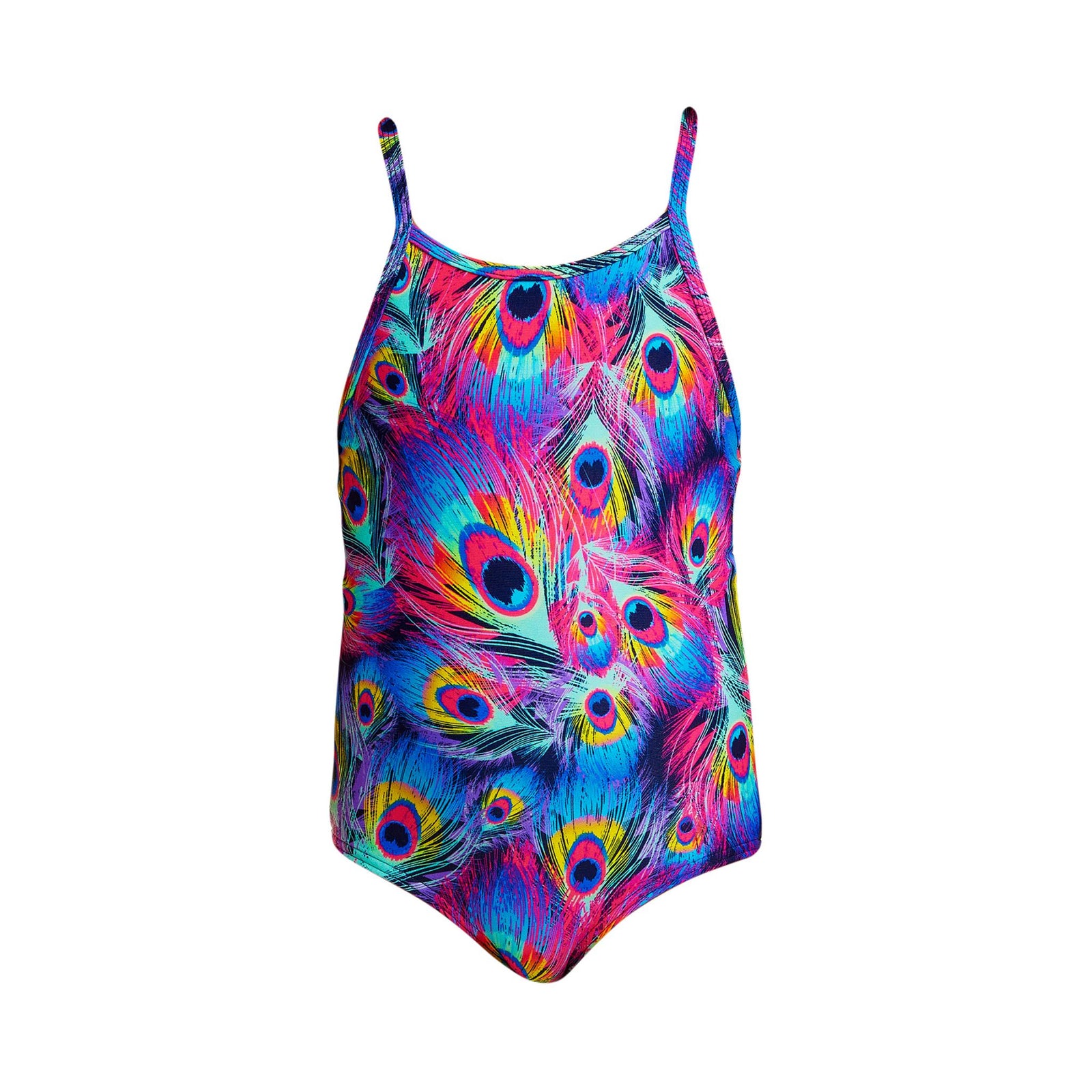 Funkita Toddler Girls Printed One Piece - Peacock Paradise