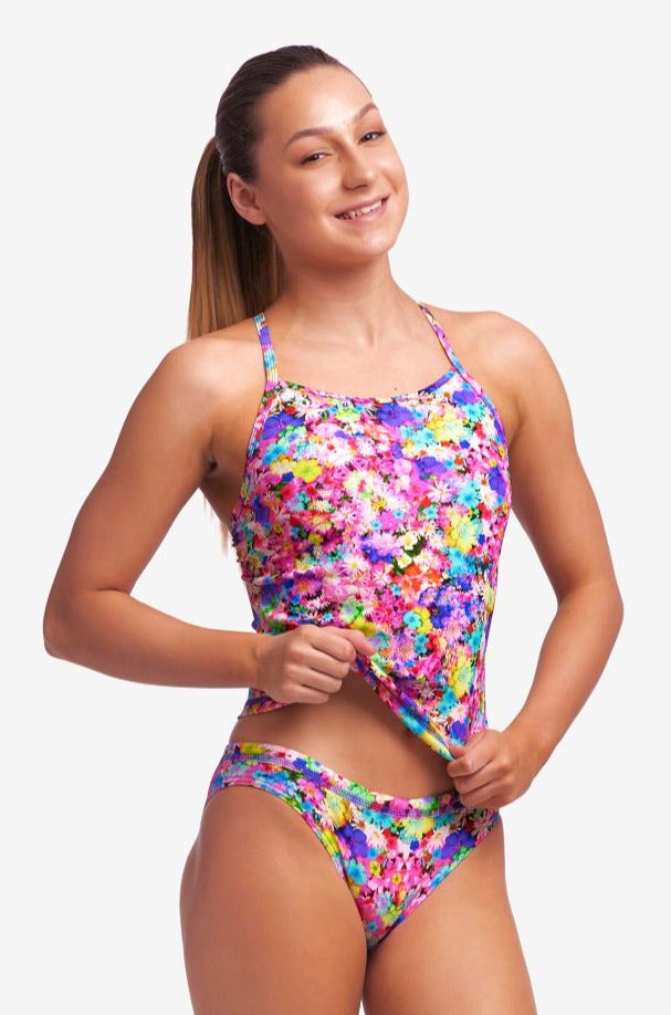 $99 Speedo Girls Purple Tankini Hipster Two-Piece Bikini Swimsuit