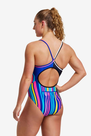 Funkita Ladies Diamond Back One Piece - Zorse Code