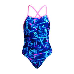 Funkita Ladies Strapped In One Piece - Leaf Laser