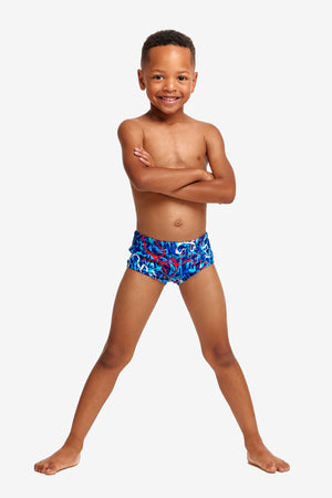 Funky Trunks Toddler Boys Printed Trunks - Mr Squiggle