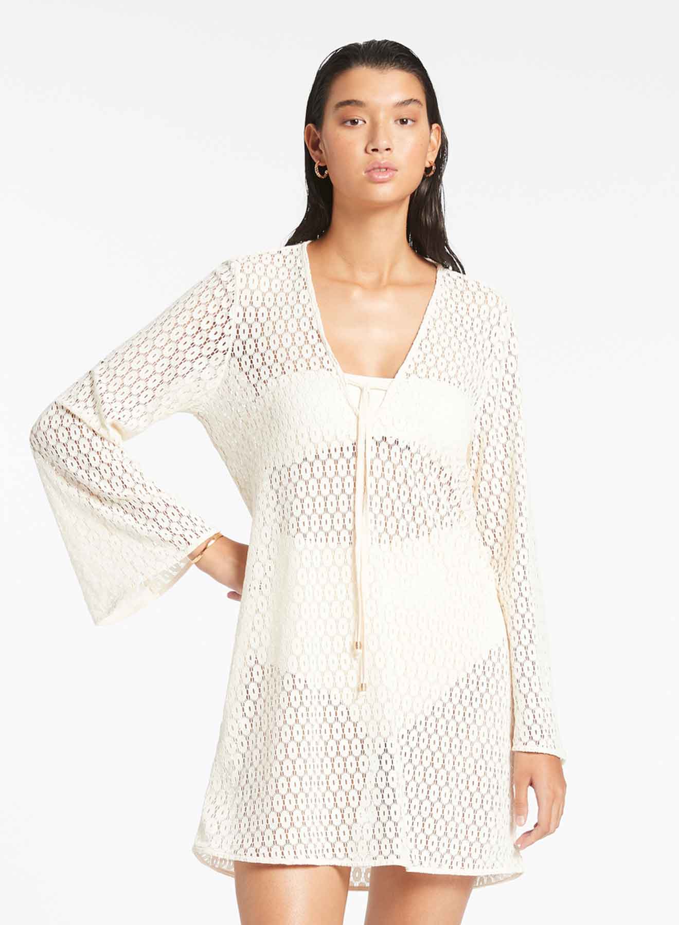 Jets Stretch Lace Kaftan - Jetset