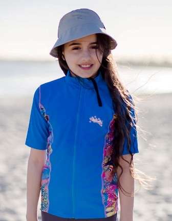 Radicool Kids Short Sleeve Rashie - Turquoise