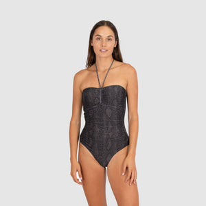 Baku Moulded Bandeau One Piece - Everglades