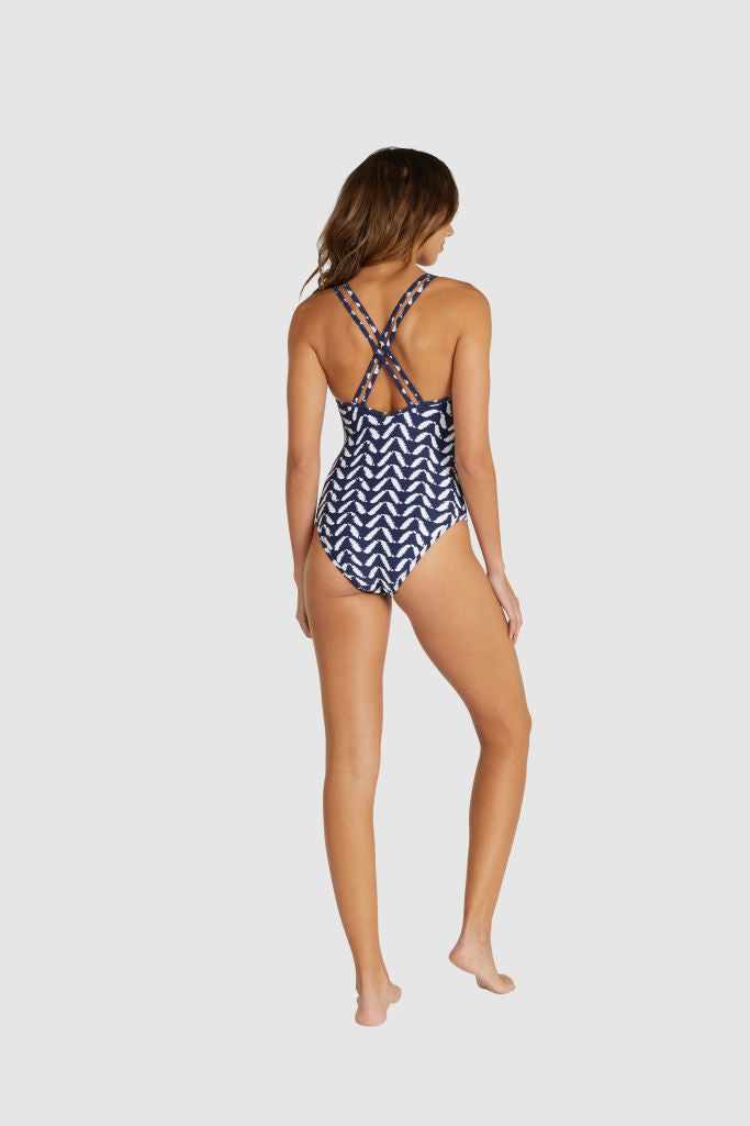 Baku Twin Strap One Piece - Ocean Spray