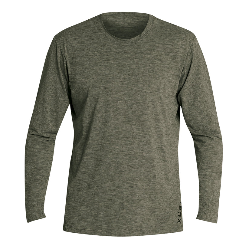 Xcel Mens Long Sleeve Heathered Ventx UV Rashvest