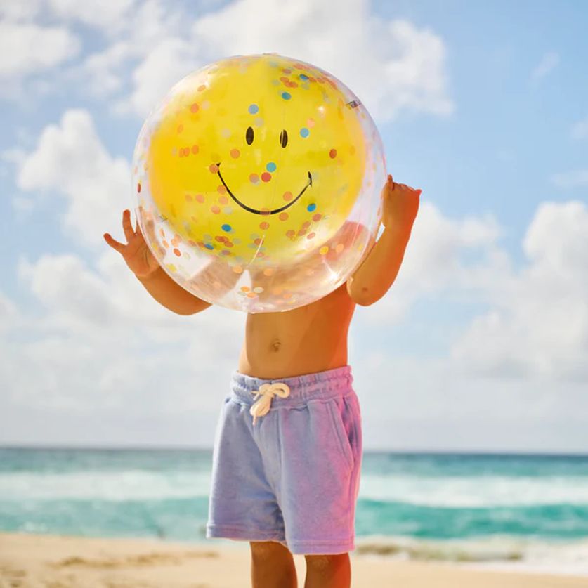 Smiley face store beach ball