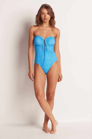 Monte & Lou Keyhole Bandeau One Piece - Playa