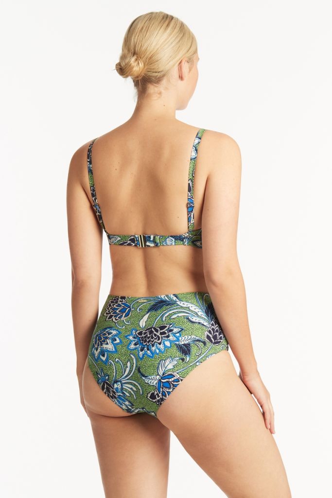 Sea Level High Waist Gathered Side Pant - Pilgrim