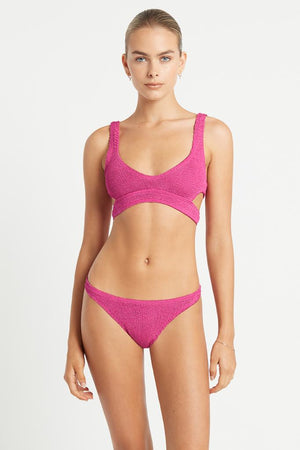 Bond-eye Nino Crop Top - Fuchsia Shimmer