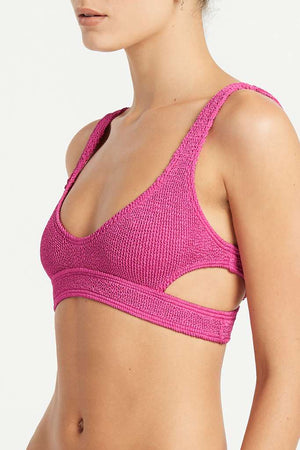 Bond-eye Nino Crop Top - Fuchsia Shimmer