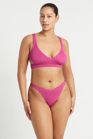 Bond-eye Nino Crop Top - Fuchsia Shimmer