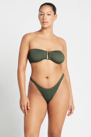 Bond-eye Blake Bandeau Top - Khaki Eco