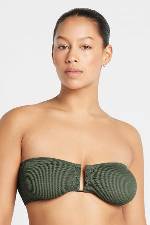 Bond-eye Blake Bandeau Top - Khaki Eco