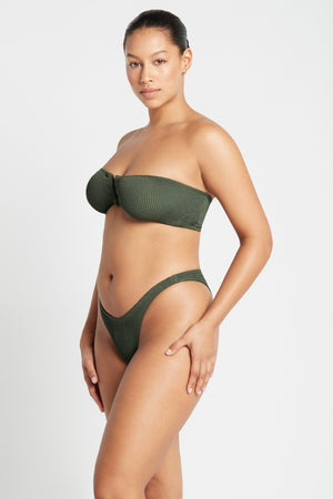 Bond-eye Blake Bandeau Top - Khaki Eco