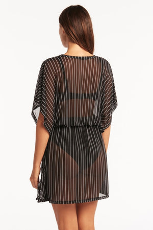 Sea Level Panelled Mesh Kaftan - Shoreline