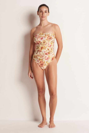 Monte & Lou Spliced Bandeau One Piece - Chelsea