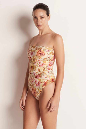 Monte & Lou Spliced Bandeau One Piece - Chelsea