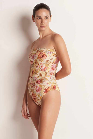 Monte & Lou Spliced Bandeau One Piece - Chelsea