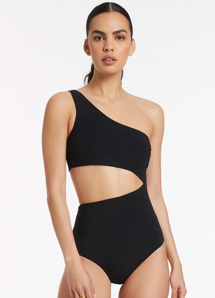 Jets One Shoulder Cut Out One Piece - Jetset