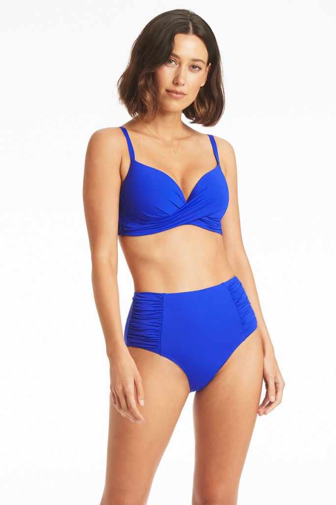 Sea Level Cross Front Moulded Underwire Bra - Eco Essentials