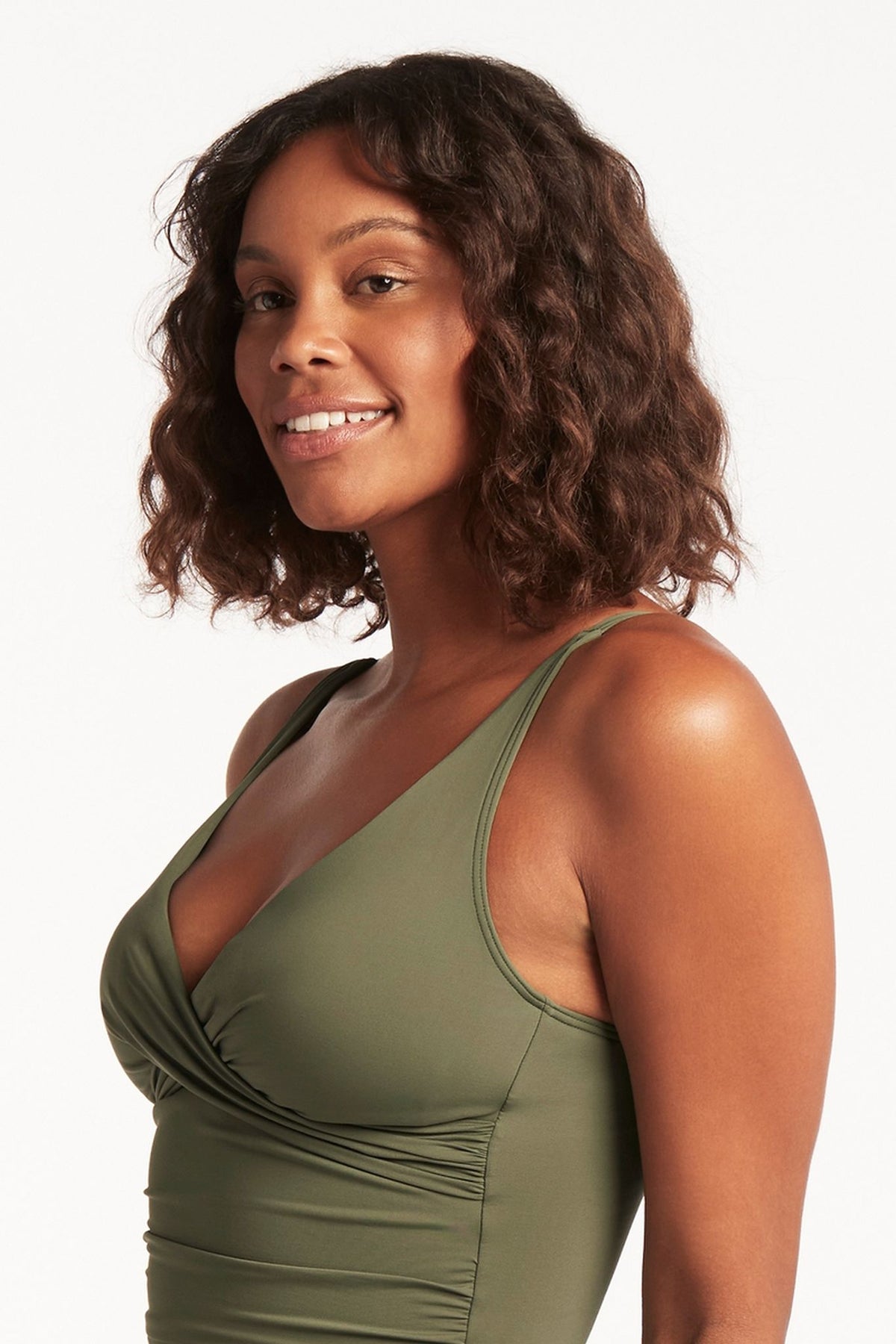 Sea Level Cross Front Multifit Singlet Top - Eco Essentials