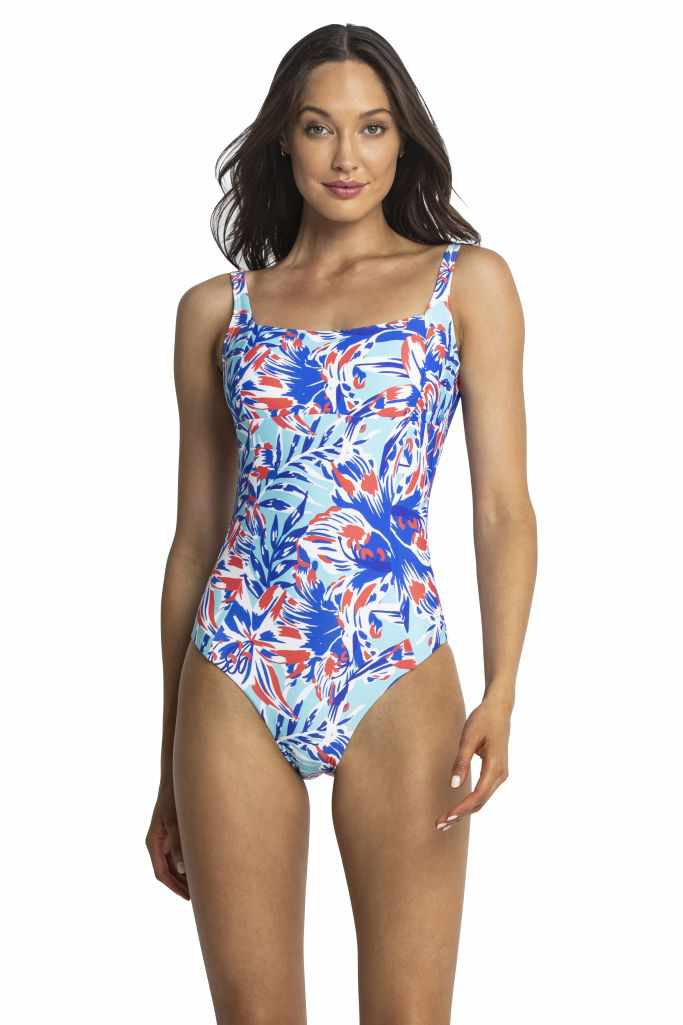 Sunseeker Square Neck One Piece - Moana