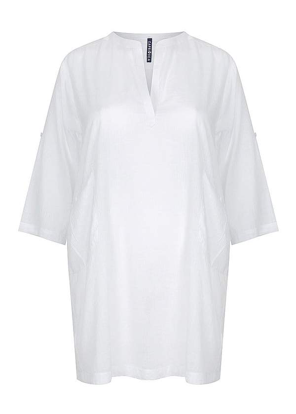 Capriosca Cotton Overshirt - White