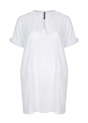 Capriosca Cotton Overshirt - White