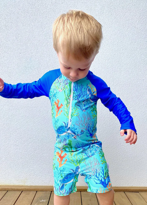 Tribe Tropical Baby UPF50+ Surfsuit with Nappy Change Snaps - Mon Repos
