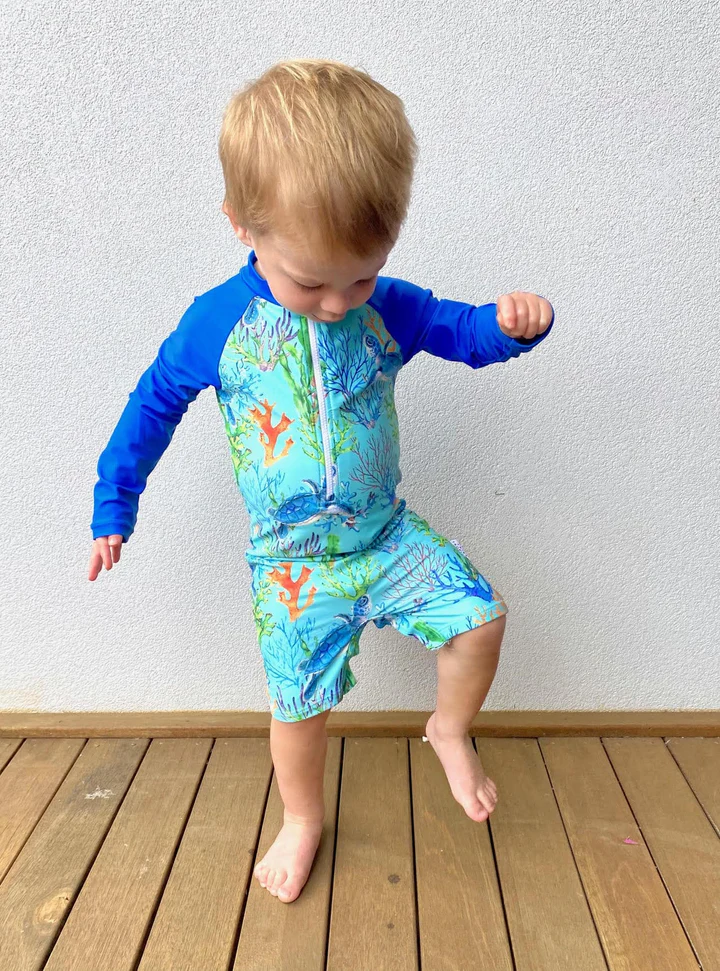 Tribe Tropical Baby UPF50+ Surfsuit with Nappy Change Snaps - Mon Repos