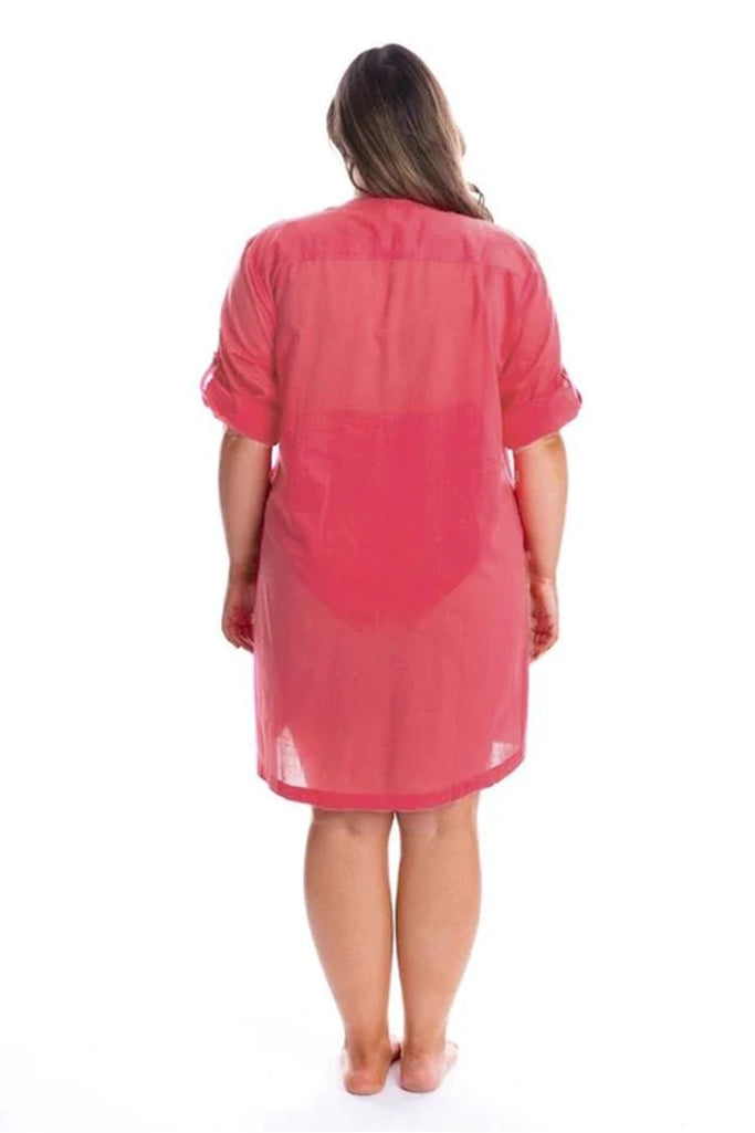Capriosca Cotton Overshirt - Pink
